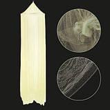 Балдахін проти комах підвісний над ліжком. Сітка полог від комарів на ліжко білого кольору, фото 6