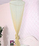 Балдахін проти комах підвісний над ліжком. Сітка полог від комарів на ліжко білого кольору, фото 4