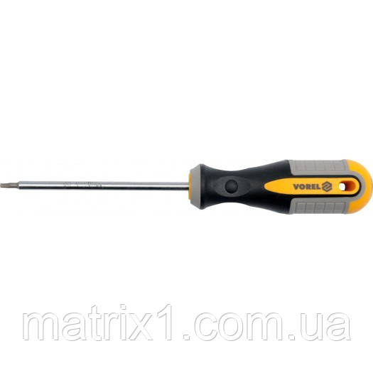 Викрутка ТORX Т7 Х 75 мм CrV, трикомпонентна ручка VOREL 60882 (Польща)
