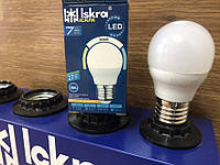 LED Lamp G45 7W 4000K E27 "Iskra" Іскра (шар), вологочка для дому, вологочка для люстри кулька