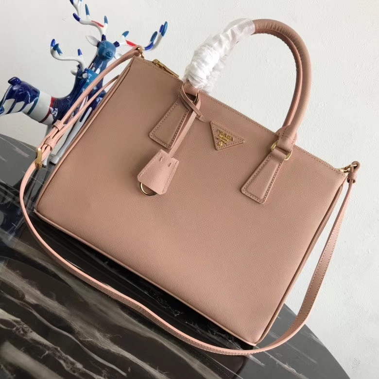 Жіноча шкіряна сумка Prada Litchi Grain