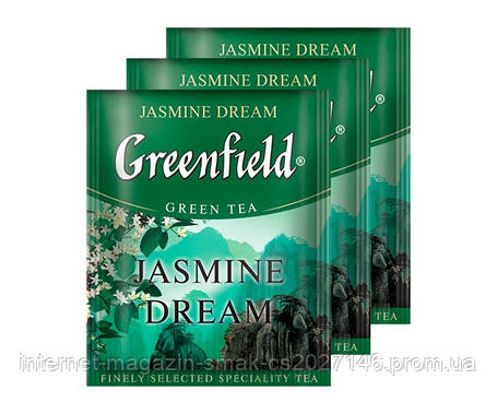 Чай Greenfield Jasmine Dream / Грінфілд зелений з жасмином (HoReCa), 100 пакетів, фото 2