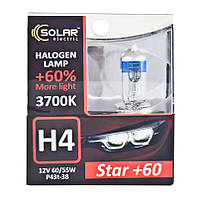 Галогенная лампа Solar H4 12V 60/55W P43t-38 Starlight +60% (1234S2)