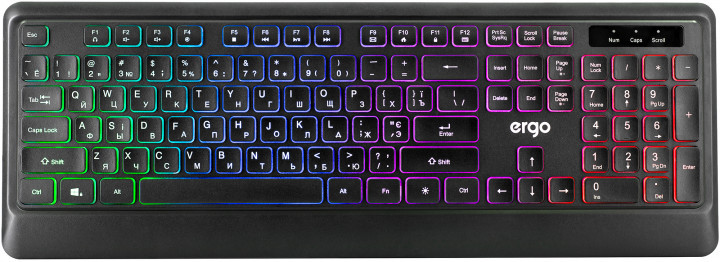 Клавіатура Ergo KB-635 USB Black light