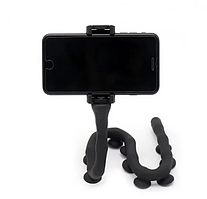 Гнучкий тримач для телефона універсальний із присосками Cute Worm Lazy Holder Black