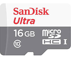 Карта пам'яті SanDisk Ultra microSDHC 16Gb UHS-1 (R-80 Mb/s)