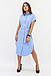 Зручне жіноче плаття-сорочка Sandy, блакитний, фото 2