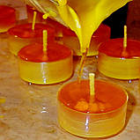 Набор для изготовления чайной свечи Цветочек (прозрачный контейнер чайной свечи, фиксатор фитиля, фитиль), фото 7