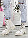 Жіночі демісезонні черевики шкіряні бежеві хакі, жіночі демісезонні чоботи берци від виробника, фото 2