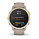 Смарт-годинник Garmin Fenix 6S Pro Solar золотавий зі світло-бежевим силіконовим ремінцем, фото 10