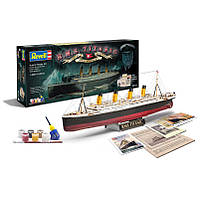 Титанік. Збірна модель R.M.S. Titanic в масштабі 1:400. Подарунковий набір з фарбами, пензликами і клеєм.
