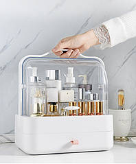 Органайзер-стійка для косметики Cosmetic Storage Box з 1 шухлядою білий LD 388