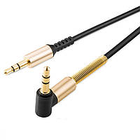 Кабель аудио AUX Jack 3.5mm - Jack 3.5mm НОСО UPA02 боковой black