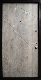 Двері Комфорт 97 мал.119А  бетон світлий L (лиштва + ручка)