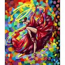 Картина за номерами "Танцівниця в червоному платті"