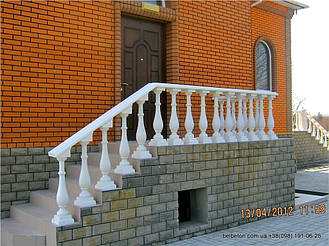 В данной работе была применена белая балюстрада с балясинами, сделанными по технологии мрамор из бетона.  Срок 

службы изделий  не менее 25 лет под открытым небом. Наши балясины и балюстрады обладают высокой прочностью и 

плотность.