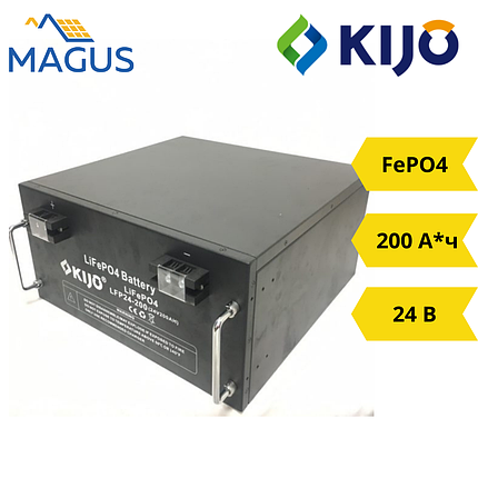 Акумуляторна батарея Kijo FePO4-24V200Ah 24 В 200 А·год, фото 1