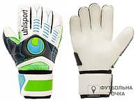 Вратарские перчатки Uhlsport Ergonomic Soft SF/C (10 00374 01). Футбольные перчатки для вратарей. Вратарская