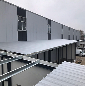 Навіс промисловий із профільованого листа для виробництва або складу