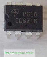 Транзистор AOP610 (30V,7.7A,-6.2A,2.3W) , DIP8