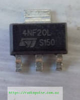 Транзистор STN4NF20L ( 4NF20L , MDHT4N20Y ) , sot223 (n-канал 200V,1A,1.1R)