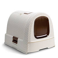 Туалет для кошек закрытый Curver Cat Litter box (00615) Кремовый