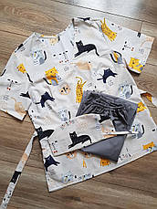 Принтований медичний топ / кофта "Котики", фото 5