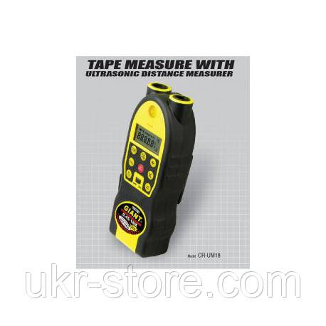Далекомір ультразвуковий Giant cr-um18 (вбудований рівень, рулетка та лазер)., фото 1