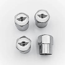 Захисні ковпачки на ніпеля MINI (Міні) 4 шт Білий фон Сріблясті, фото 5