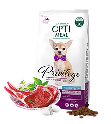 Корм Optimeal Hypoallergenic Small Breeds Lamb (Оптіміл гіпоалерген для дрібних собак, ягня), 1,5кг.