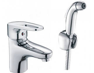 Змішувач на умивальник з гігієнічним душем Haiba Opus SH 001