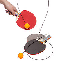 Набір для координації і тренування з настільного тенісу (2 ракетки, 2 кульки,1 підставка, 2 струни) 150-40