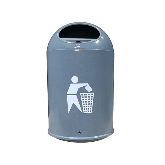 Урна з попільничкою металева оцинкована R2D2 з наклейкою 50 л Сіра (Rud ТМ)