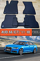 ЕВА коврики Audi A6 C7 2011-2018. EVA резиновые ковры на Ауди А6 С7