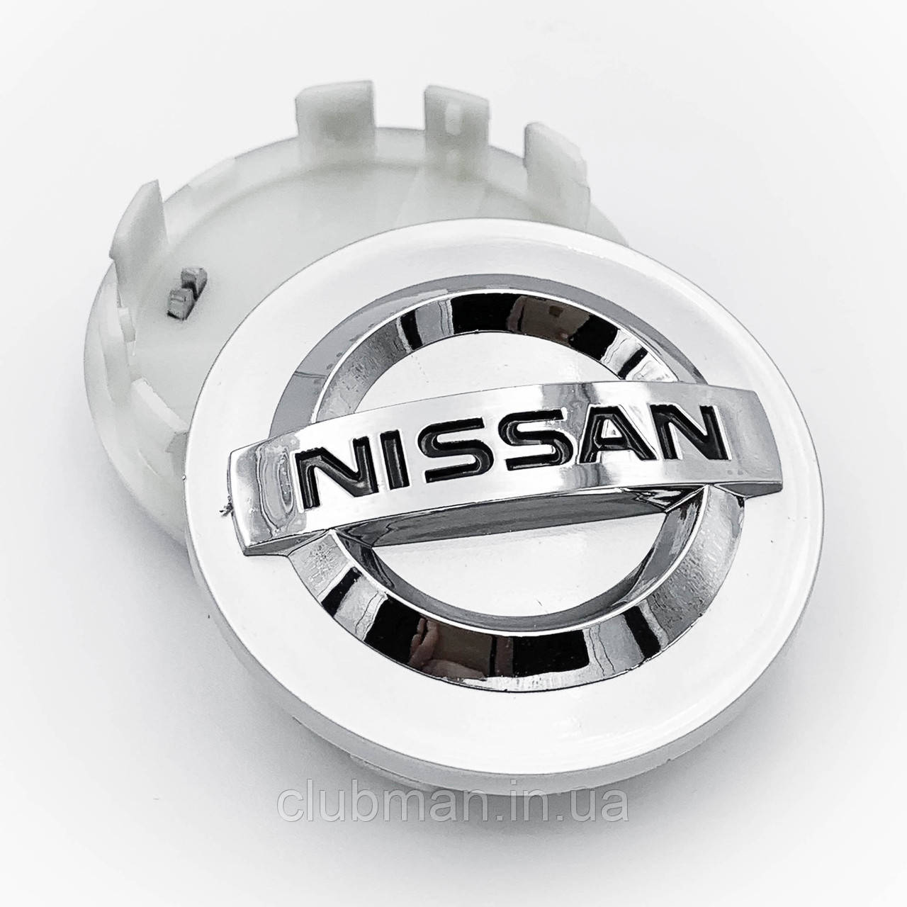 Ковпачки (заглушки) в литі диски NISSAN (Ніссан) 58,5 мм Сріблясті