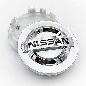 Ковпачки (заглушки) в литі диски NISSAN (Ниссан) 60 мм Сріблясті