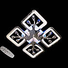 Світлодіодна люстра "квадрати" 80 Вт з бабл акрилом і підсвічуванням підстави D-S9268/4 LED, фото 3