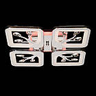 Світлодіодна люстра "квадрати" 80 Вт з бабл акрилом і підсвічуванням підстави D-S9268/4 LED, фото 5