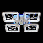 Світлодіодна люстра "квадрати" 80 Вт з бабл акрилом і підсвічуванням підстави D-S9268/4 LED, фото 4