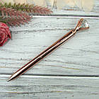 Кулькова ручка з діамантом рожеве золото чорнила чорні RYH002, фото 2