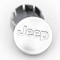 Колпачки (заглушки) в литые диски Jeep (Джип) 56 мм Серый-металлик