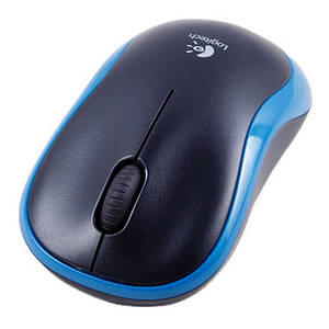 Миша бездротова USB Logitech Wireless Mouse M185 (910-002239) чорн.+синя #