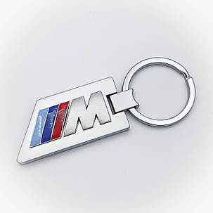 Брелок для ключів BMW (БМВ) M-performance металевий сріблястий, фото 2