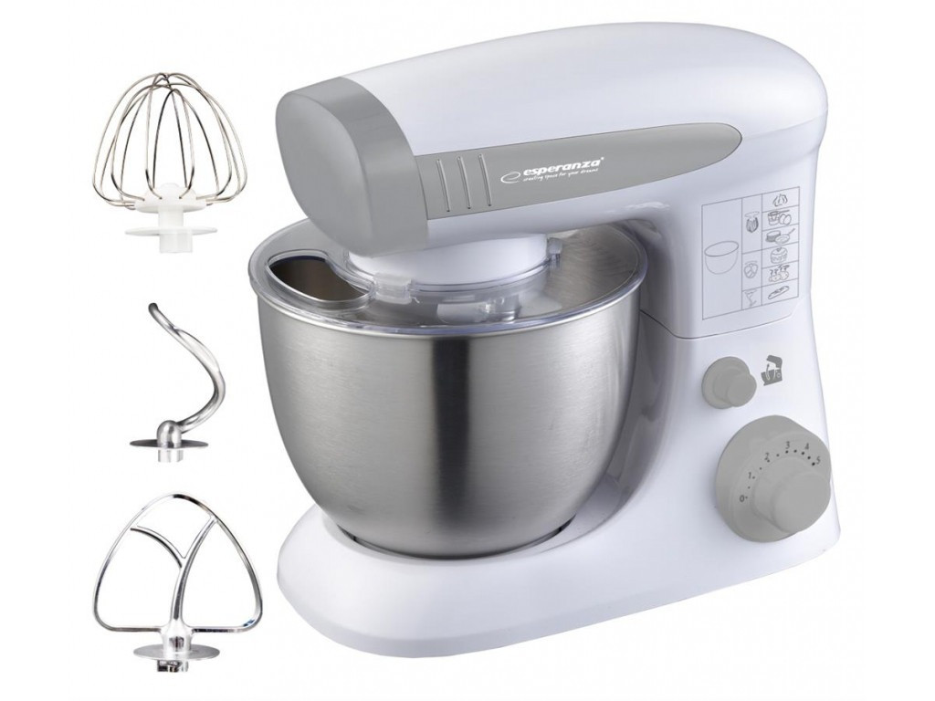 Кухонний комбайн, планетарний міксер, тістоміс Esperanza EKM024 Cooking Assistant Білий