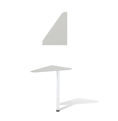 Приставний елемент до столів Сенс S1.26.05 ніжка метал стільниця ДСП 450х600 мм (MConcept-ТМ)