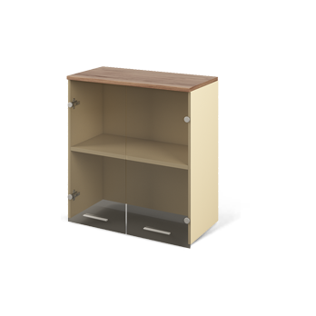 Надставка на шафу Прайм P4.02.08 корпус ДСП фасад скло висота 844 мм (MConcept-ТМ)