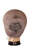 Жіноча хутрова шапка з норки, "Стелла Троянда" (сіро-блакитний), фото 3