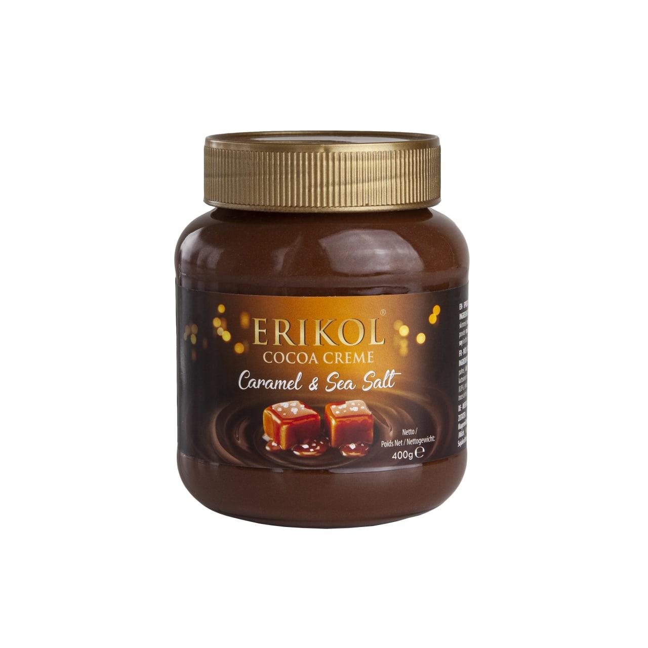Шоколадна паста з карамеллю і сіллю "Erikol cocoa creme caramel sea salt" 400мл