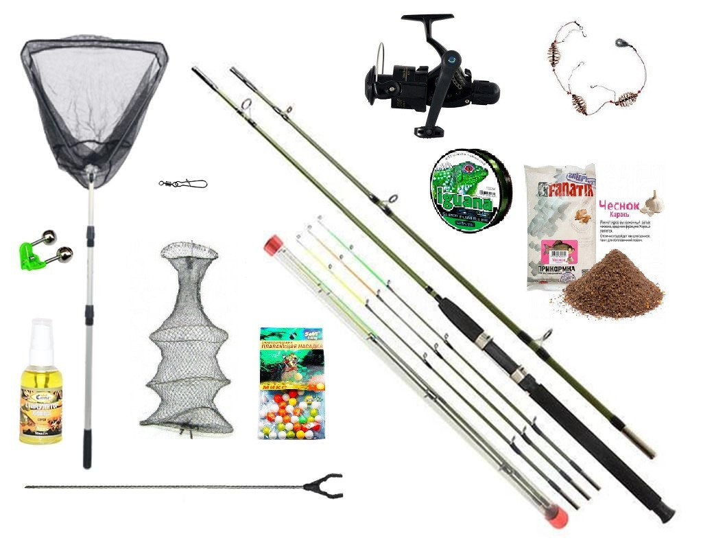 Рибальський набір Фідер у зборі "Crocodil evolution" + котушка Cobra+Подарунок! у довжині, фото 1