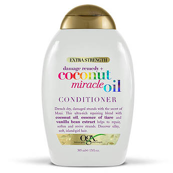 Поновлюючий кондиціонер з кокосовою олією OGX Extra Strength Coconut Miracle Oil Conditioner 385 мл